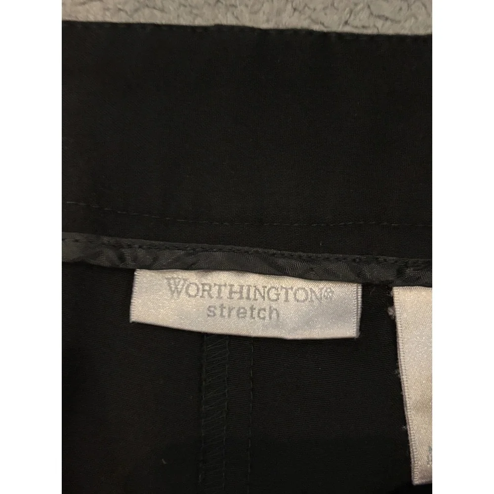 Worthington Stretch Black Bermuda Shorts Womens 14 Dress Shorts Knee Length